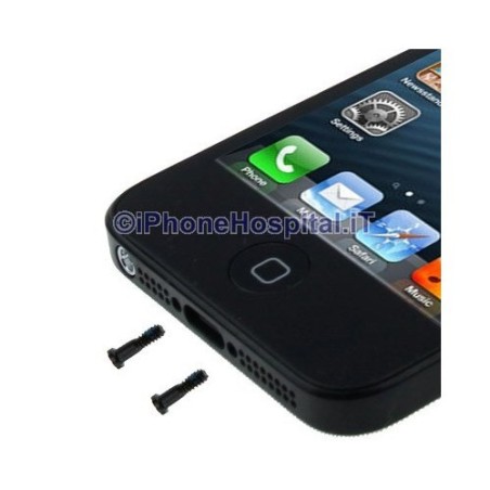 Juego 2 tornillos negros para iPhone 5/5S - 1