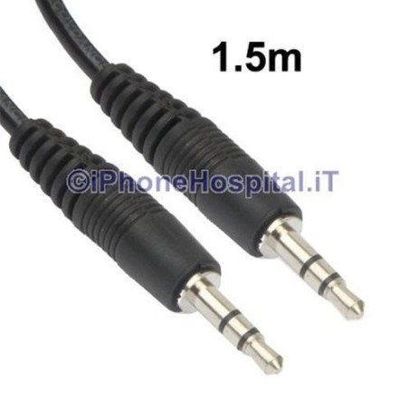 3.5mm Câble audio stéréo jack mâle/mâle 150 cm noir - 2