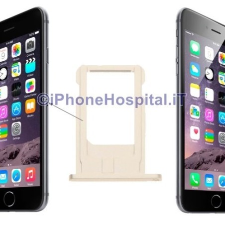Soporte Nano Sim Color Oro para iPhone 6 y 6 Plus (Oro) - 1