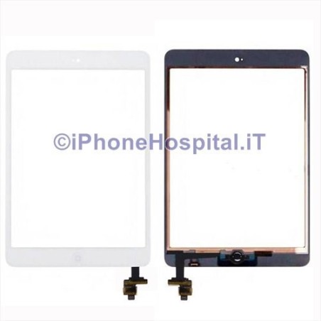 Vetro Ricambio Schermo Touch Screen Bianco per Apple iPad Mini Assemblato HQ  - 1