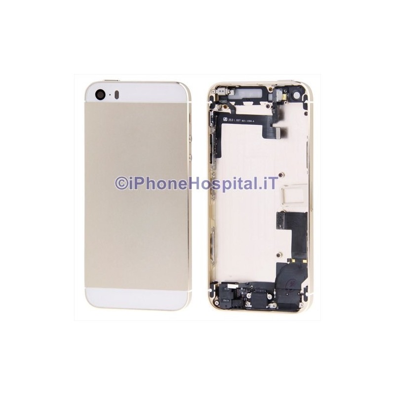 Coque arrière assemblée de couleur or clair pour iPhone 5S - 2 Coque arrière assemblée de couleur or clair pour iPhone 5S - 2