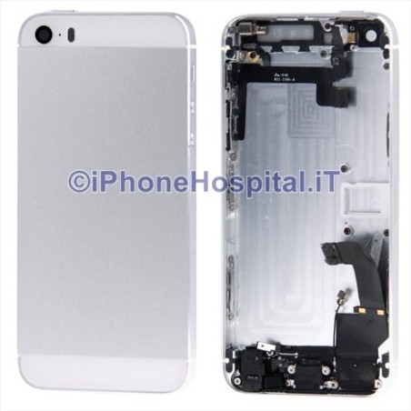Retro Cover Assemblato Color Bianco per iPhone 5S - 2