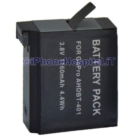 Batteria per GoPro Hero 4 AHDBT- 401 3.8V 1160mAh batteria di ricambio - 1