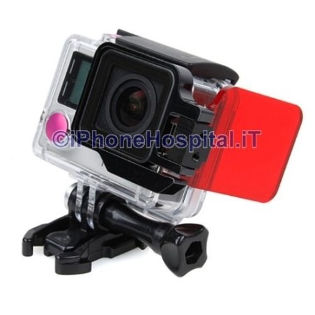 Filtre de lumière sous-marine rouge pour Gopro 4 & 3 +