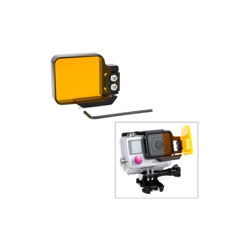 Filtro de Luz Subaquática Laranja para Gopro 4 e 3+ - 3 Filtro de Luz Subaquática Laranja para Gopro 4 e 3+ - 3