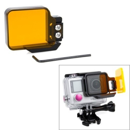 Filtro Luce Subaqueo Arancio per Gopro 4 & 3 + - 3