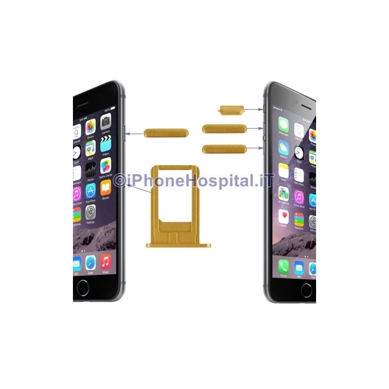 Apple Soporte Nano Sim + Silenciador de Volumen y ON OFF para iPhone 6 Oro ( Oro ) - 1 Apple Soporte Nano Sim + Silenciador de Volumen y ON OFF para iPhone 6 Oro ( Oro ) - 1