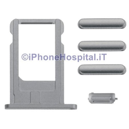 Nano Sim + Volume Mute and ON OFF holder for Apple iPhone 6 Grey
