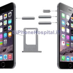 Porta Nano Sim + Volume Mute e ON OFF para iPhone 6 Cinza - 2