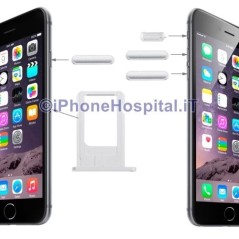 Nano Sim + Volume Mute and ON OFF port for Apple iPhone 6 Silver - 1