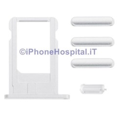 Nano Sim + Volume Mute and ON OFF port for Apple iPhone 6 Silver