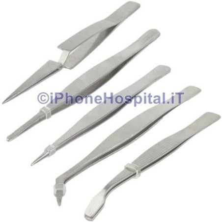 Jeu de 5 pinces de laboratoire de haute précision - 1