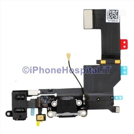 Conector de carga + Antena + Micrófono iPhone 5S Negro 821-1667-A - 2