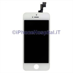 Vetro + Touch + Lcd per iPhone 5S Bianco Grado A - 1