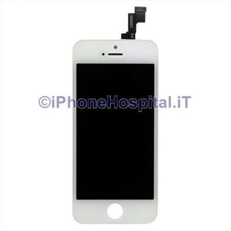 Glass + Touch + LCD for iPhone 5S White Grade A - 1