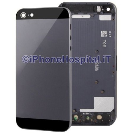Retro Cover Nero per Apple iPhone 5 A1428, A1429, A1442 - 1