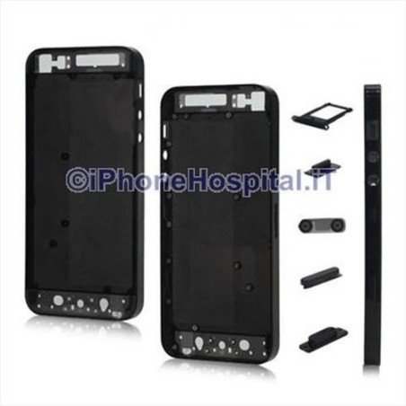 Apple Tapa trasera transparente negra para iPhone 5 A1428, A1429, A1442 - 3