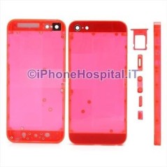 Retro Cover Rosso Trasparente per iPhone 5 - 2