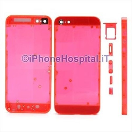Coque arrière rouge transparente pour iPhone 5 - 2
