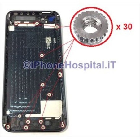 Set 30 pezzi supporti filettati per Viti Apple iPhone 5  - 1
