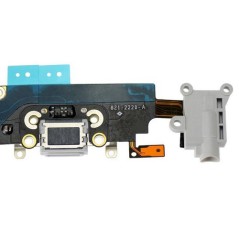 Conector de carga Jack Auriculares Micrófono plano Gris Antena Transparente iPhone 6P