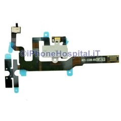 Flat Jack Volume + Vibra + Jack Cuffie Bianco per iPhone 4S - 2
