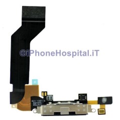 Conector Dock 4S cor preta Carregamento Sincronização Microfone - 2