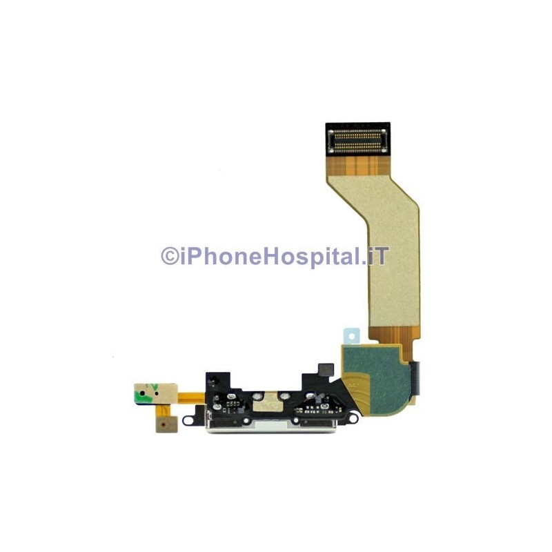 Connecteur Dock 4S couleur Blanc Chargement Synchronisation Microphone - 1 Connecteur Dock 4S couleur Blanc Chargement Synchronisation Microphone - 1