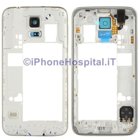 Samsung Châssis Retro Cover Medium Silver pour Galaxy S5 i9600 G900F - 1