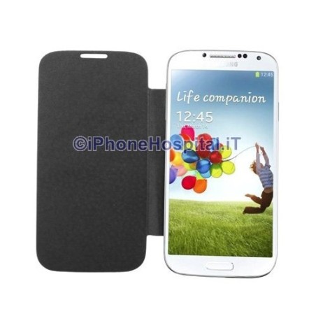 Capa de bateria preta com capa flip para Samsung Galaxy S IV / i9500 / 9505 - 1