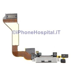 Connetore Dock per iPhone 4G Nero completo di Flat Cable e Microfono - 2