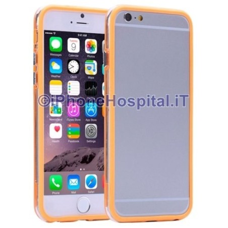 Apple Orange Bumper Case Transparent Edge pour iPhone 6 A1586 - 2
