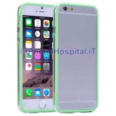 Apple Funda Bumper Verde Borde Transparente para iPhone 6 A1586 - 1