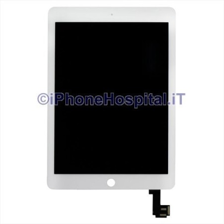 Cristal de pantalla táctil LCD ensamblado blanco para iPad Air 2 - 1