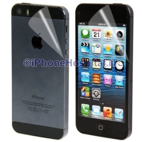 protector de pantalla 2 en 1 Antirrayaduras Frontal + Posterior para iPhone 5 5S - 1