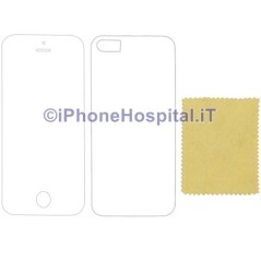 protection d'écran 2 en 1 anti-rayures avant + arrière pour iPhone 5 5S