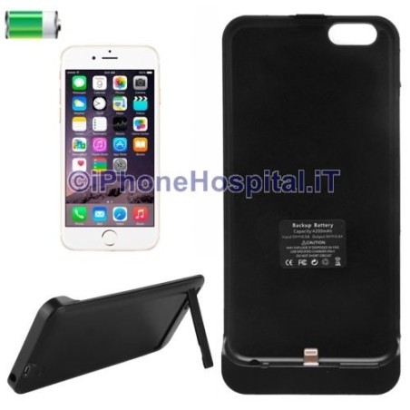 Bateria externa recarregável com suporte para iPhone 6 Plus preto 3 em 1 - 5