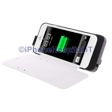 Batteria Esterna Ricaricabile Supporto iPhone 6 & 6S Bianco 2800 mAh Slot Carte - 4