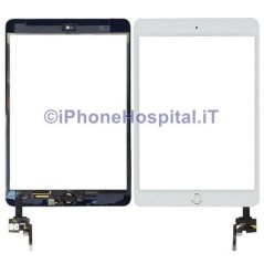 White Touch Screen Assembled Silver Edge Key for iPad Mini 3 A1599-A1600 - 1