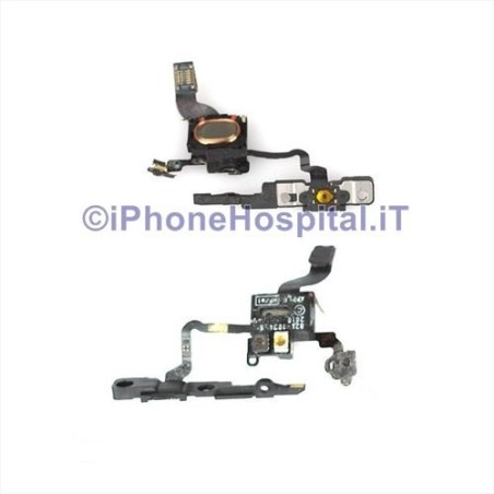 Sensor de luz y botón de encendido del iPhone 4 montados