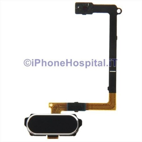 Botão Home Preto com Flat para Samsung Galaxy S6 G920F - 1