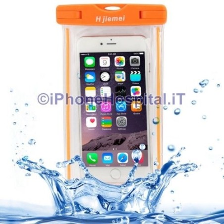 Custodia Protettiva Impermeabile per iPhone 6 Plus iPhone 6 5 5S 5C Arancio - 3