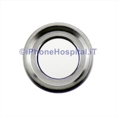 Soporte plateado para cámara trasera con lente para iPhone 6 / 6S