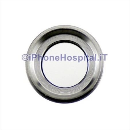 Support argenté pour appareil photo arrière avec objectif pour iPhone 6 / 6S