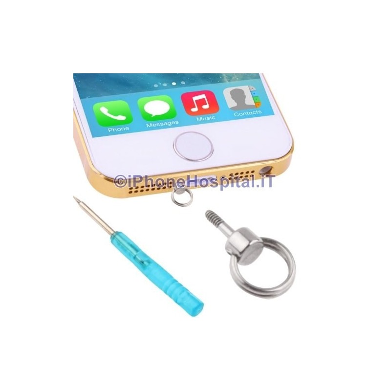 Tornillo con anilla para cordón iPhone 4/4S ,iPhone 5/5S/5C - 1 Tornillo con anilla para cordón iPhone 4/4S ,iPhone 5/5S/5C - 1