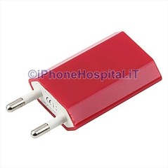 Carregador de Parede USB para Apple Samsung Blackberry Carregador 1A Vermelho - 1