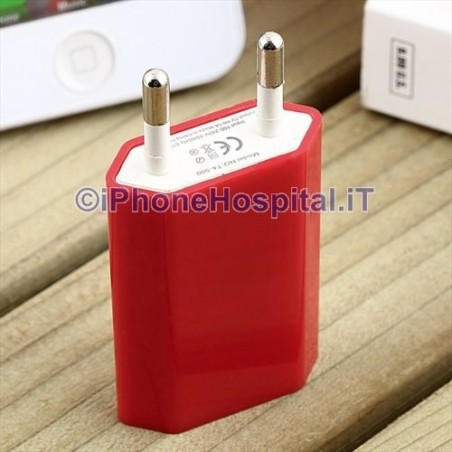 Apple Samsung Blackberry Cargador de red USB para cargador 1A Rojo