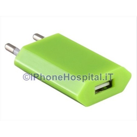 Carregador de Parede USB para Apple Samsung Blackberry Carregador 1A Verde