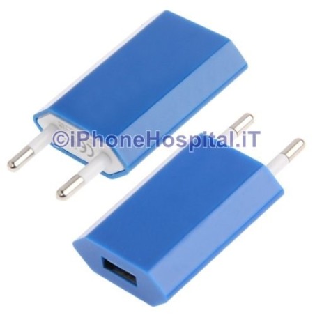 Apple Samsung Blackberry Adaptateur secteur USB pour chargeur 1A bleu - 1
