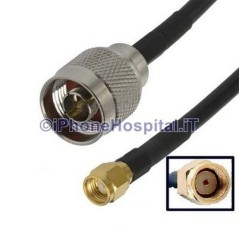Adattatore/Cavo antenna N Maschio a RP-SMA Cavo Maschio 100cm per Antenne - 2